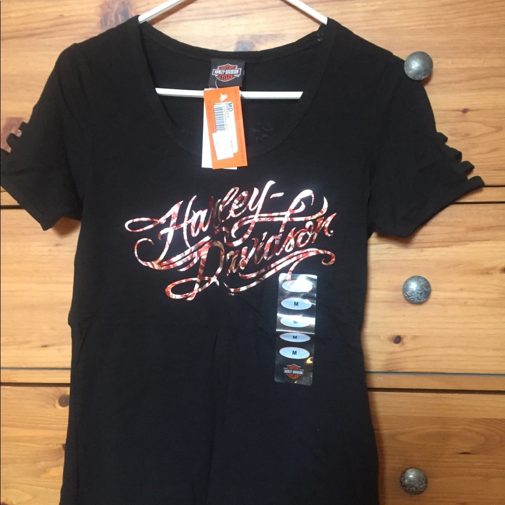 NWT!! Black short sleeve Harley Davidson Top!